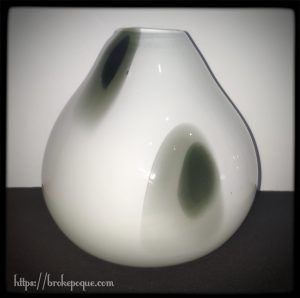 vase Murano vintage en verre soufflé