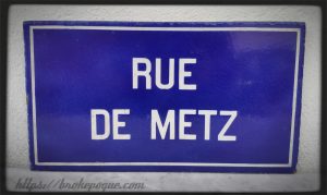 Plaque émaillée rue de Metz