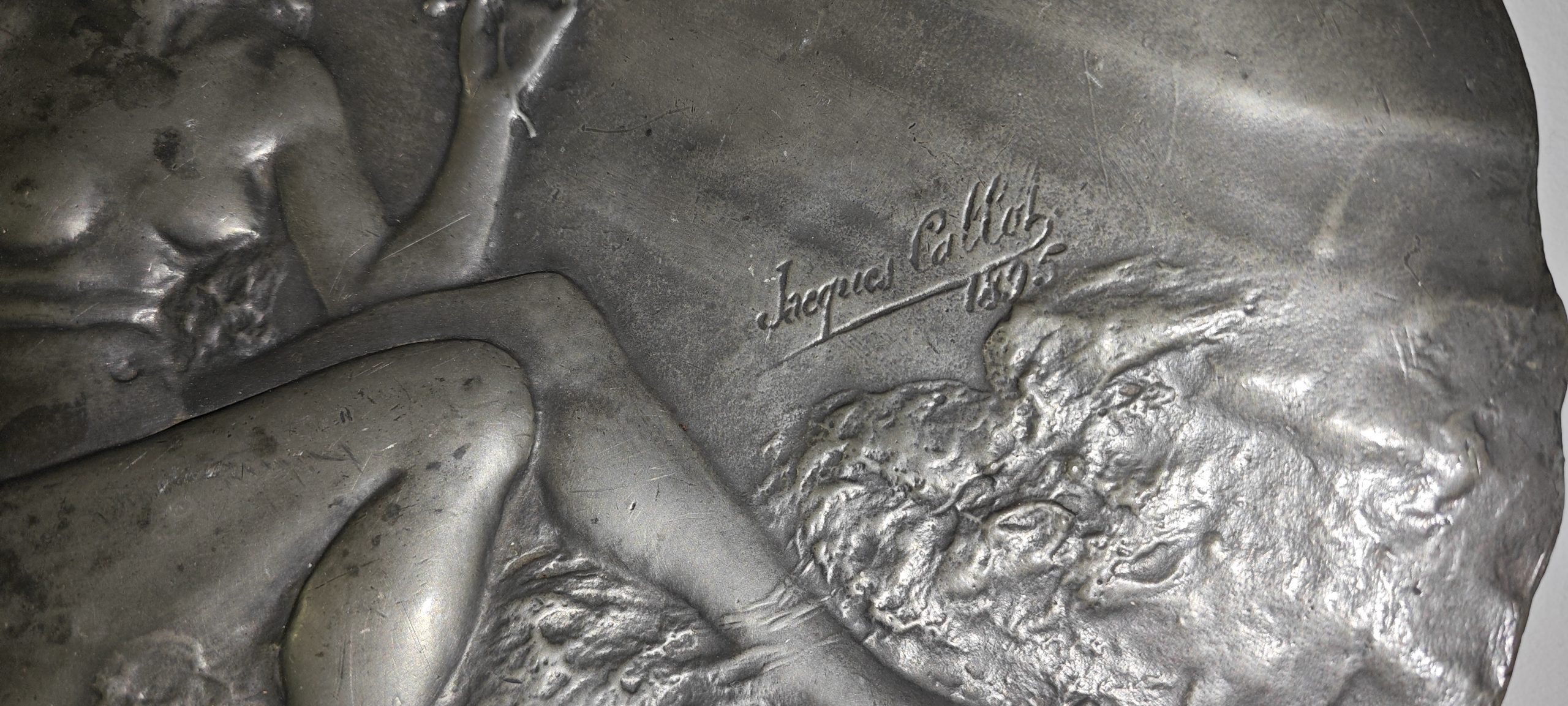 Coquillage en étain 4 signature